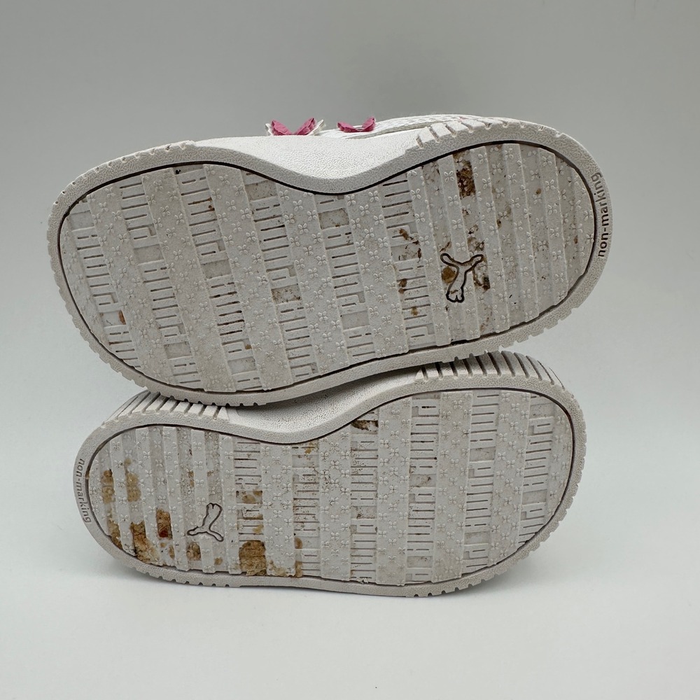 Puma Carina 2.0 Butterfly Sneakers Toddler Size 5C White Pink Platform Shoes - Picture 11 of 11